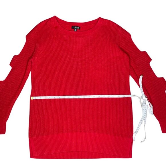 a.n.a. Women's Classic Knit Cut Out Sleeves Office Preppy Sweater Size XL Red - Picture 4 of 10